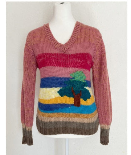 Vintage 80's nature knit pullover sweater