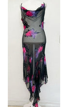 Load image into Gallery viewer, FREE SHIPPING: Y2K silk deadstock Shirley of Hollywood lingerie with matching thong sheer dress