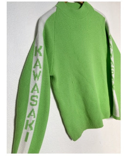 Vintage KAWASAKI official merch bike motorcycle knit sweater