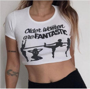 Vintage Old Women Are Fantastic cropped tee
