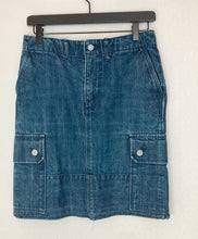 Load image into Gallery viewer, Vintage 27&quot; Y2K EVISU DONNA made in Japan denim cargo skirt