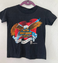 Load image into Gallery viewer, XS/S Vintage 1987 Harley Davidson baby tee 50/50