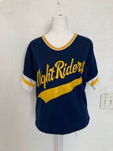 Load image into Gallery viewer, Vintage 70's Night Riders v neck baseball jersey cropped tee