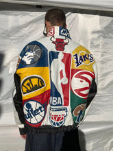 Load image into Gallery viewer, RARE 1 of 1 Vintage 90&#39;s NBA teams hand made leather jacket