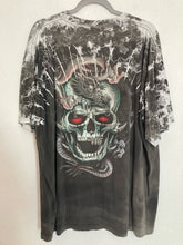 Load image into Gallery viewer, L/XL Vintage Y2K skull piercing all over print tee