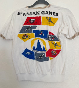 VERY RARE Vintage 1966 Asian Games Bangkok Thailand terry cloth tee