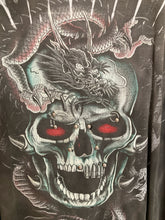Load image into Gallery viewer, L/XL Vintage Y2K skull piercing all over print tee