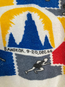 VERY RARE Vintage 1966 Asian Games Bangkok Thailand terry cloth tee