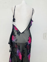 Load image into Gallery viewer, FREE SHIPPING: Y2K silk deadstock Shirley of Hollywood lingerie with matching thong sheer dress