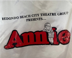 Vintage Annie theatre play satin bomber jacket