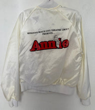 Load image into Gallery viewer, Vintage Annie theatre play satin bomber jacket