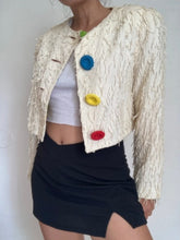 Load image into Gallery viewer, Vintage shaggy cropped blazer