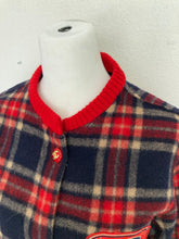 Load image into Gallery viewer, Vintage 80&#39;s bootleg CHANEL plaid wool coat