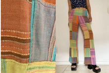 Load image into Gallery viewer, Vintage 30&quot; low rise patchwork flare leg pants