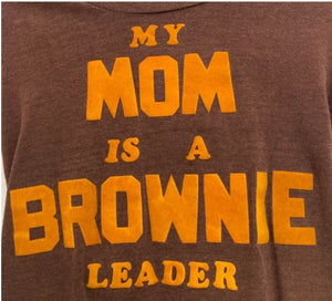 XXS/XS Vintage 70's My Mom Is A Brownie Leader Girl scout baby tee 50/50