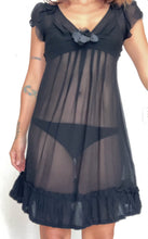 Load image into Gallery viewer, Y2K REBECCA TAYLOR sheer babydoll silk dress