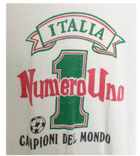 Load image into Gallery viewer, Vintage 80's Italian Numero Uno Campioni Del Mondo  football tee  50/50