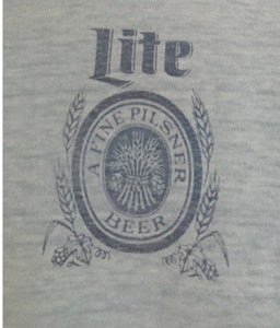 Vintage Miller Lite beer paper thin distressed promo tee
