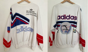 FREE SHIPPED Vintage 1980 ADIDAS Winter Olympic Lake Placid New York  sweatshirt