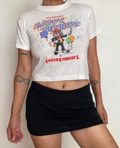 Vintage 1992 XS/S Chuck E Cheese baby tee