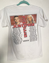 Load image into Gallery viewer, 2003 Vintage Justified Stripped Justin Timberlake Christina &nbsp;Aguilera tour tee