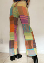 Load image into Gallery viewer, Vintage 30&quot; low rise patchwork flare leg pants