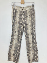 Load image into Gallery viewer, 27&quot; Vintage Y2K cotton snake skin print pants trouser mid rise