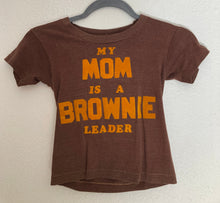 Load image into Gallery viewer, XXS/XS Vintage 70&#39;s My Mom Is A Brownie Leader Girl scout baby tee 50/50