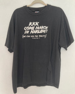 FREE SHIPPING: Vintage 90's KKK Come March In Harlem NYC tee