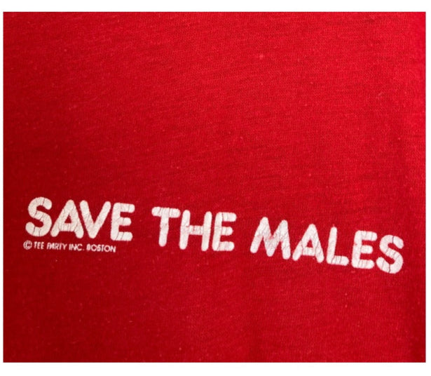 Vintage  Save The Males tee 50/50