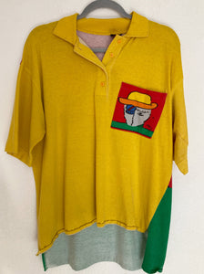 Vintage 80's PETER MAX polo pocket shirt tshirt
