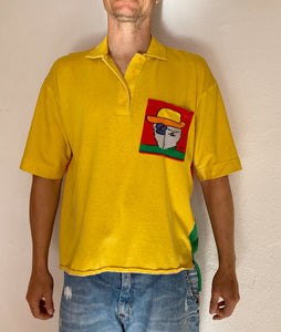 Vintage 80's PETER MAX polo pocket shirt tshirt