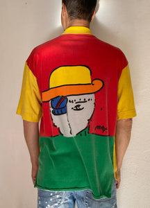 Vintage 80's PETER MAX polo pocket shirt tshirt