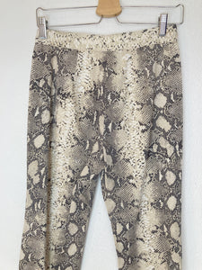 27" Vintage Y2K cotton snake skin print pants trouser mid rise