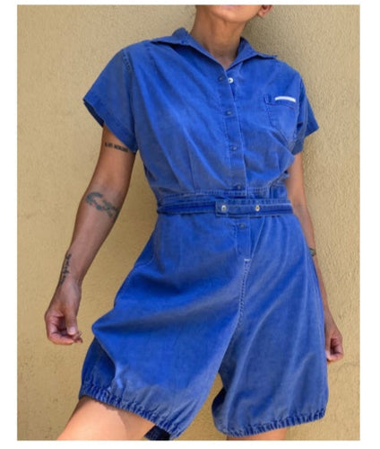 Vintage 30's 40's gym overalls romper