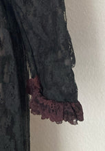 Load image into Gallery viewer, Vintage lace ruffle trim sheer night gown