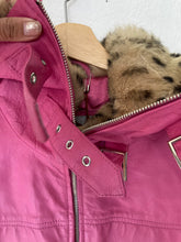 Load image into Gallery viewer, Vintage Y2K genuine leather Wilson pink faux fur jacket