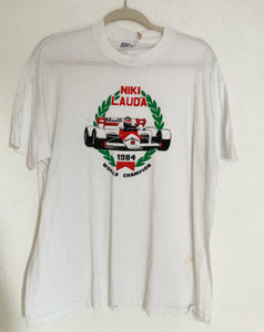 Vintage 1984 Niki Lauda F1 racing Marlboro tee
