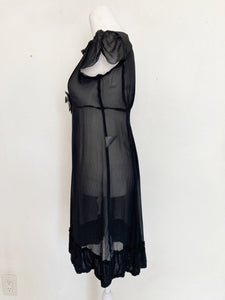 Y2K REBECCA TAYLOR sheer babydoll silk dress