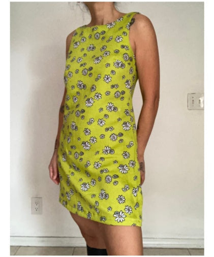 Vintage 90's Mod style shift mini dress