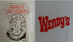 Vintage 1984 Wendy's Where's The Beef promo tshirt 50/50