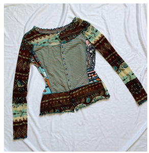 LULU H PARIS mesh button up top