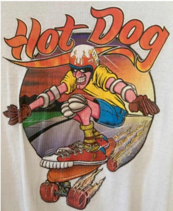 Vintage 80's Hot Dog Skateboarding ribbed tank