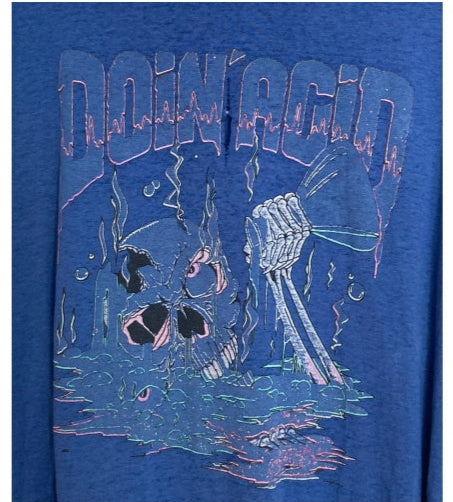 FREE SHIPPING: RARE L/XL Vintage Doing Acid distressed tee