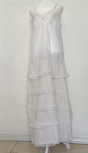 Load image into Gallery viewer, Vintage petticoat layer ruffle lace maxi dress