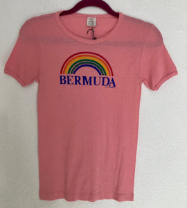 Vintage 1980 Bermuda Rainbow ribbed tee