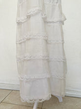 Load image into Gallery viewer, Vintage petticoat layer ruffle lace maxi dress