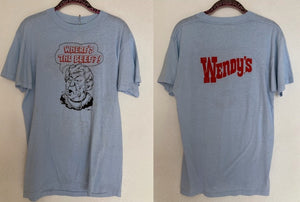 Vintage 1984 Wendy's Where's The Beef promo tshirt 50/50