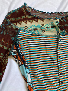 LULU H PARIS mesh button up top