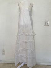 Load image into Gallery viewer, Vintage petticoat layer ruffle lace maxi dress